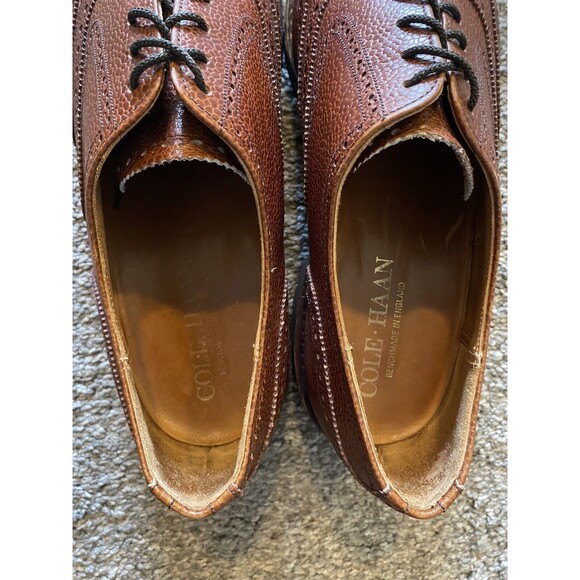 Cole Haan Mens 11 Benchmade in England Commando Itshide Brown Leather Oxfords main image 7